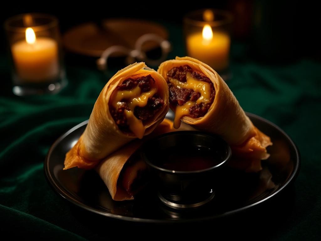 Cheeseburger Spring Rolls